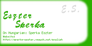 eszter sperka business card